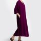 Chiara Boncompagno abbigliamento donna autunno inverno 2026 abito maniche lunghe borgogna