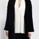 Chiara Boncompagno abbigliamento donna autunno inverno 2026 completo con blusa a maniche lunghe nero