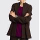 Chiara Boncompagno abbigliamento donna autunno inverno 2026 giacca marrone senza colletto