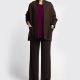 Chiara Boncompagno abbigliamento donna autunno inverno 2026 giacca marrone senza colletto