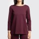 Chiara Boncompagno abbigliamento donna autunno inverno 2026 completo in maglia borgogna